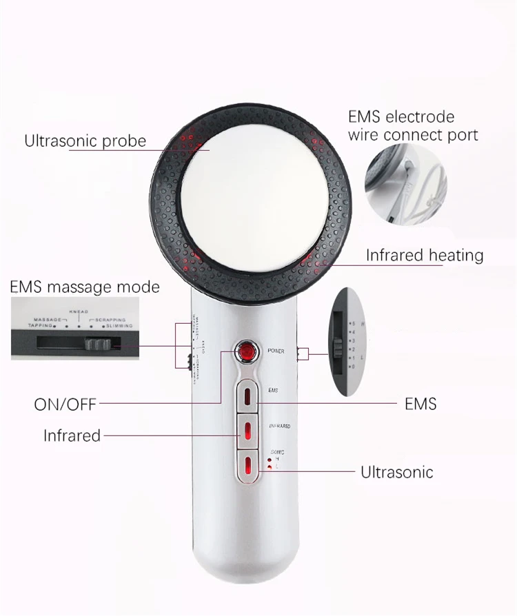 Perda de Peso Queimador de Gordura 3 em 1 Ultra-som Cavitação Infravermelho Corpo Emagrecimento Massageador Lipo Anti Celulite Ultra Sônica Skincare Ems 12 corpo emagrecimento massageador perda de peso lipo
