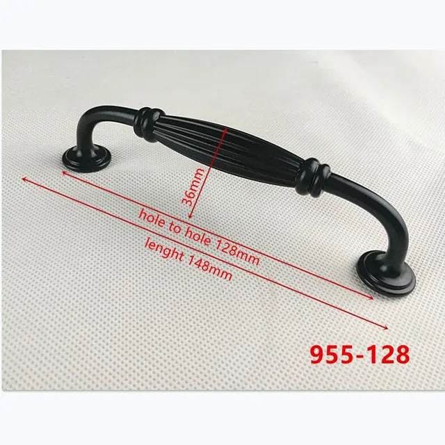 Best Price Zinc Alloy Black Cabinet Handles American style Kitchen Cupboard Door Pulls Drawer Knobs Fashion Furniture Handle B-955-128 Best Price Zinc Alloy Black Cabinet Handles American style Kitchen Cupboard Door Pulls Drawer Knobs Fashion Furniture Handle B-955-128