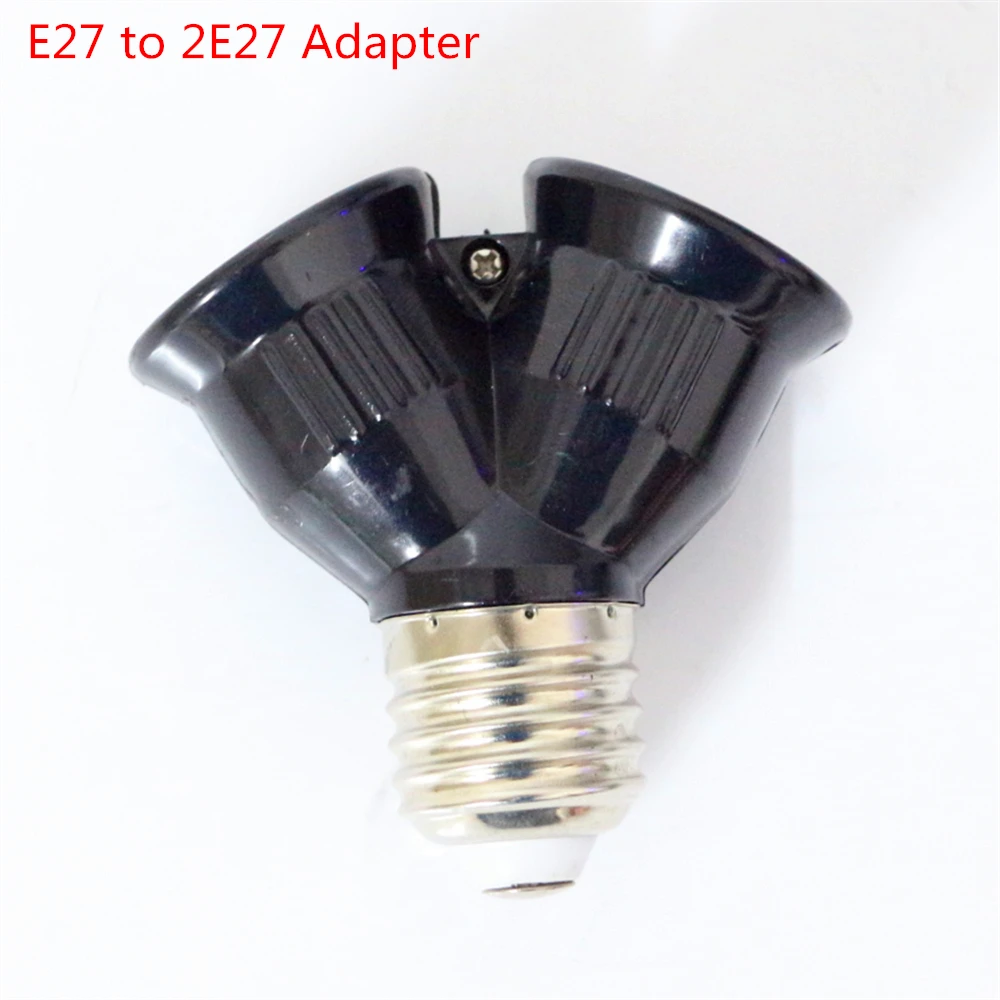 1 шт. черный огнеупорный материал E27 на 2E27 цоколь светодиодный адаптер для конвертера E27 на 2 E27 держатель лампы конвертер
