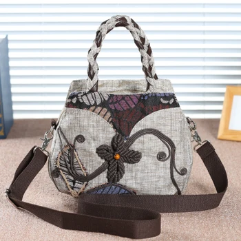 

New Fashion Multi-use Women Shopping Handbags!Floral Appliques Shoulder&Crossbody bags Lady casual Versatile phone/makeup bags