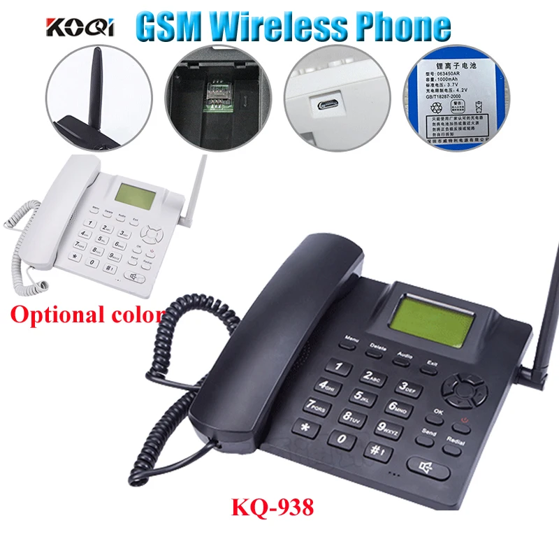 

GSM Wireless Telephone with sim card slot 850/900/1800/1900MHz Black color free shipping free