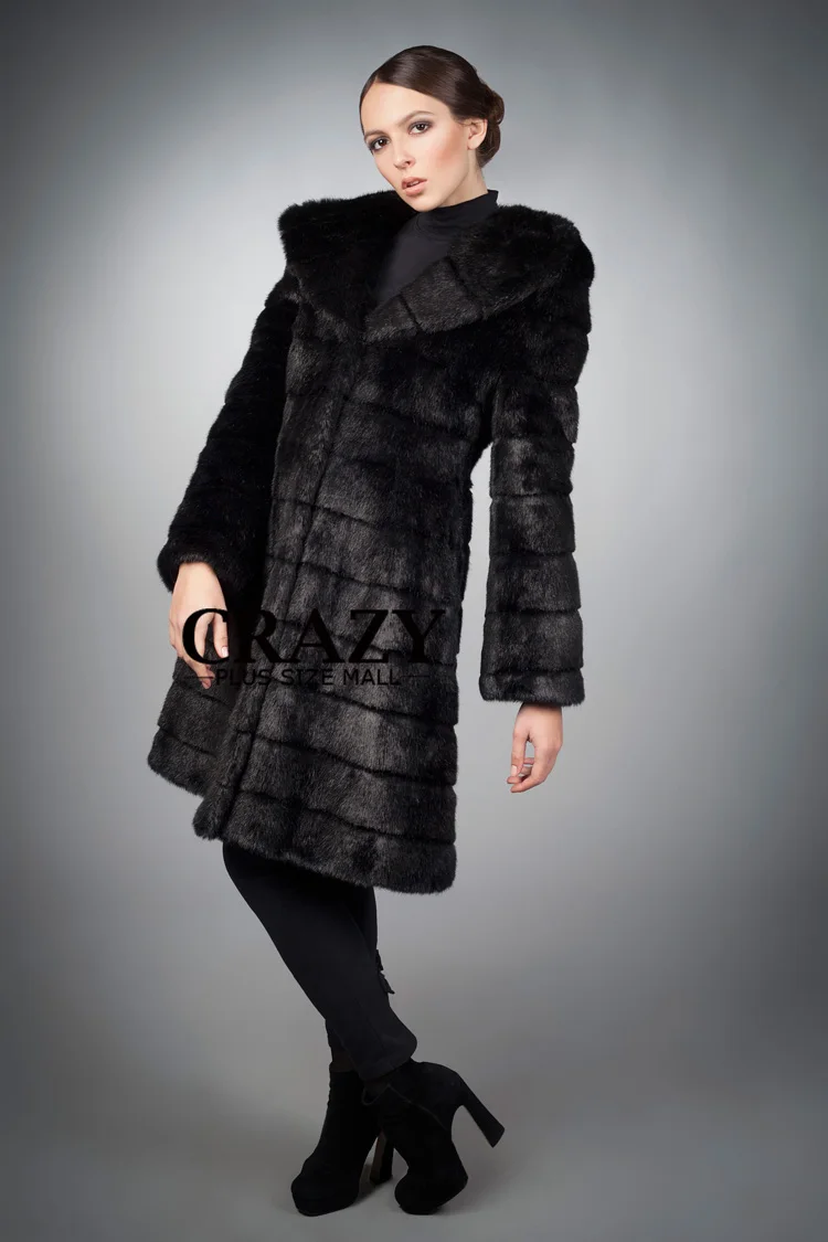 S-5XL 6XL 7XL зимнее теплое искусственное достойное пальто из искусственного меха норки с капюшоном белое роскошное пальто из искусственного меха больших размеров женская одежда