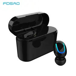 FDGAO беспроводные Bluetooth наушники TWS спортивные наушники гарнитура с зарядным устройством микрофон для смартфона iPhone Xiaomi samsung huawei
