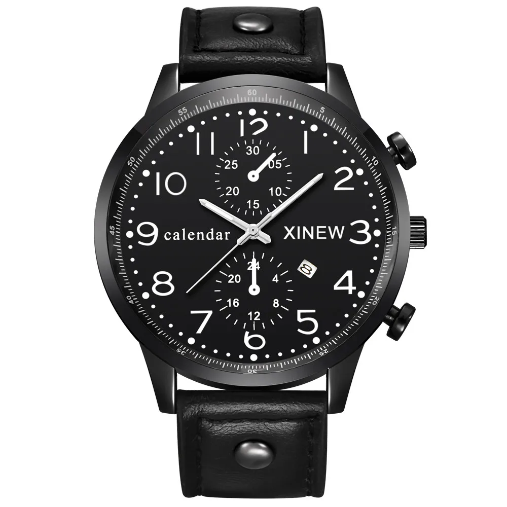 

Zerotime #501 2019 NEW FASHION Wrapwatch Men Sports Date Analog Quartz Luxury Leather Stainless Steel Wrist Watch Free Shipping