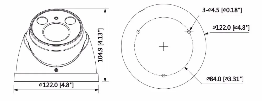 Dahua глазного яблока IP Камера 4MP POE IPC-HDW2431R-ZS H.265 и H.264 IP67 Моторизованный переменным фокусным расстоянием 2,7-13,5 мм IR50m Micro-SD слот 128 GB