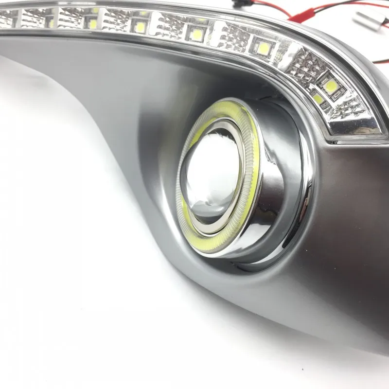 Для Toyota Highlander 2012 2013 COB ангельские глазки/светодиодный DRL дневные ходовые огни/галогенные/ксеноновые противотуманные фары/линзы Противотуманные фары