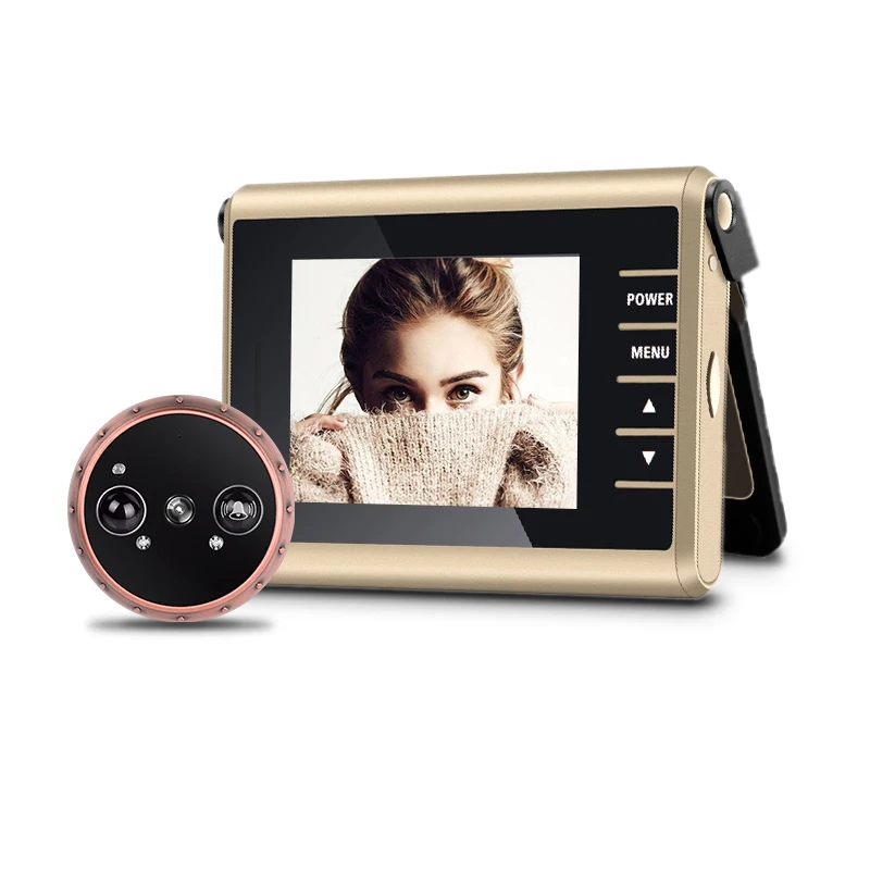 

Special D13 clamshell design 3.0 inch Wireless Video Door Peephole Camera PIR Motion Detection Auto Recording Door Camera