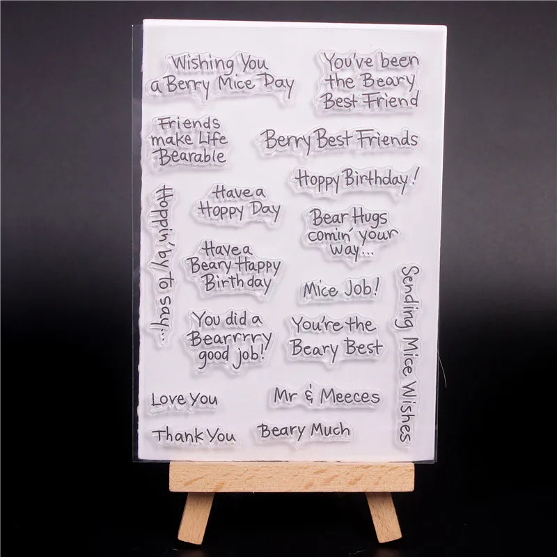 

Transparent Clear Silicone Stamps for DIY Scrapbooking Card Making diy photo Roller album Decorative English Text word