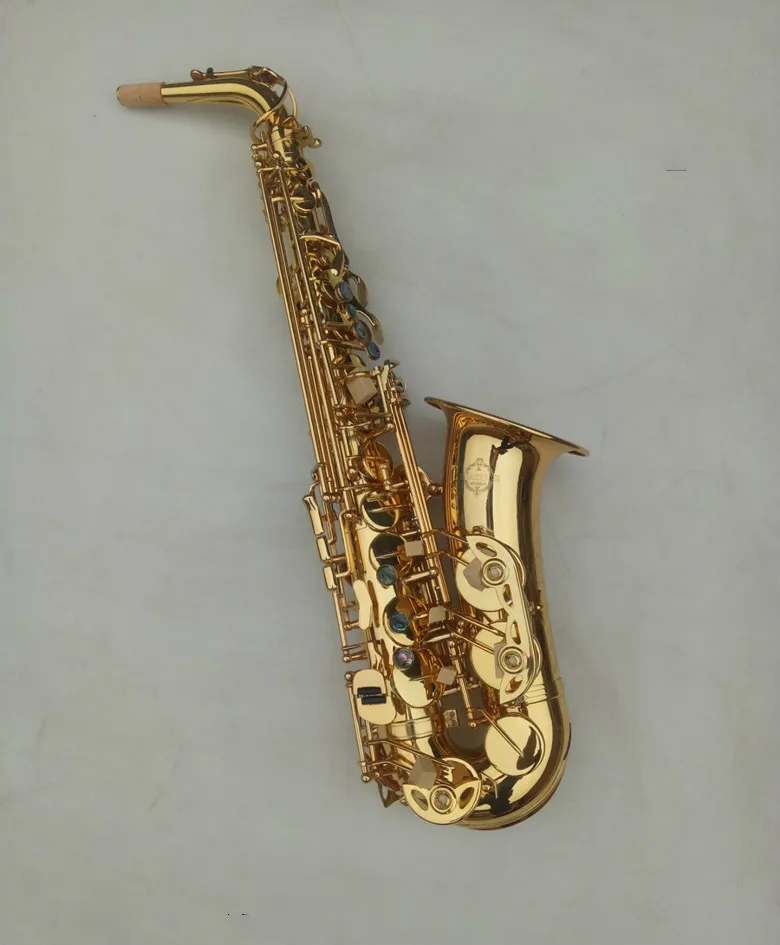 Brass Musical Instrument SUZUKI Alto Eb Tone E Flat Saxophone Gold Lacquer Sax Professional