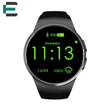 E T KW18 MTK2502C 4,0 bluetooth Sim einbauschlitz smartwatch 1,3 “runden bildschirm siri wetter smart uhr unterstützung IOS und android OS