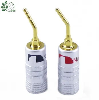 

4PCS Gold-Plated Banana Plugs 4mm Banana Plug For Video Speaker Adapter Audio Wire Cable Connectors