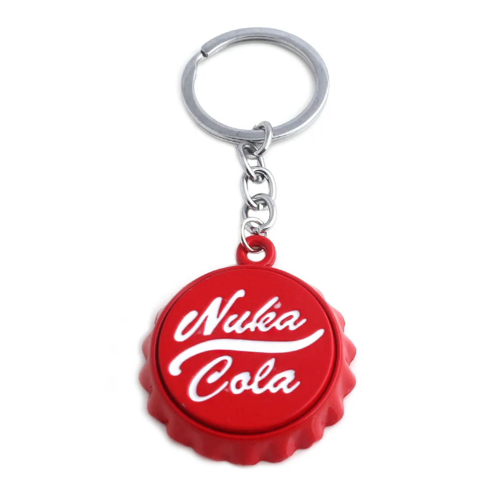 Серия игр Nuka Cola, красный брелок, персональный автомобильный брелок, брелок для бутылки, брелок для женщин и мужчин, уникальный подарок на день Святого Валентина