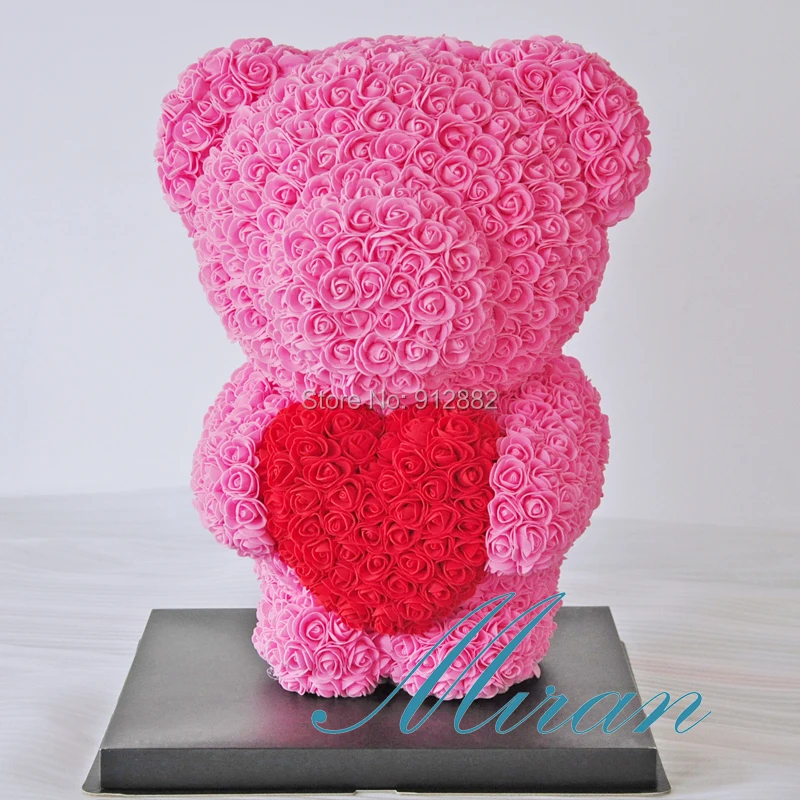  2020 Valentines day forever love PE rose bear for wedding party (52cm height)