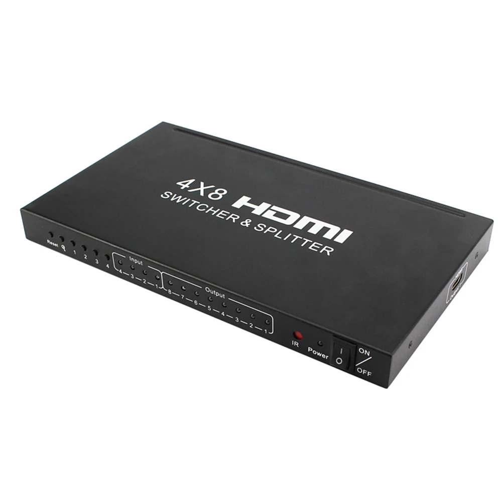 HDMI матрица 4x8 HD 4K 2K переключатель сплиттер 3D 1080P 4 вход 8 Выход HDCP преобразователь