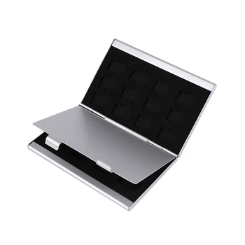 

8 in 1 Portable Aluminum Micro Storage Case Protector For 24TF Card SD Memory Card Storage Case