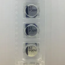 20 шт./лот 100 V 47 мкФ 10*10,2 100V47UF с поверхностным монтажом, с чипом SMD алюминиевый электролитический конденсатор с алюминиевой крышкой