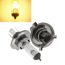 1 пара 9003 HB2 H4 P43t супер яркий желтый цвет противотуманные галогеновые лампы внешний светильник источник стайлинга автомобилей 12V 60/55W UV для автомобильных фар