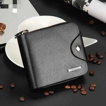

Mens Bag Leather ID Card Holder Billfold Zip Purse Wallet Handbag Clutch portafoglio uomo monedero hombre organizador tarjetas