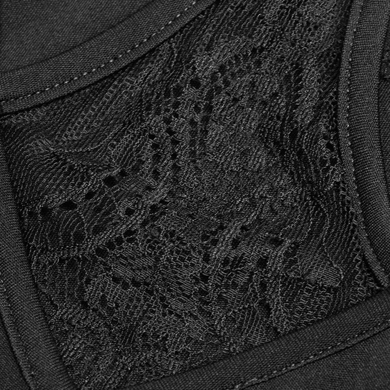 Панк RAVE женское готическое повседневное кружевное сшитое Короткое платье с рукавом-крылышком на спине глубокий v-образный вырез повседневное сексуальное мини-платье уличная одежда