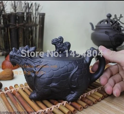 

Tea Set Yixing Teapot 370ML Chinese Tea Pot, Genuine Ore Purple Clay Dragon Teapot, Kung Fu Teaset Tea Sets,Tea Kettle
