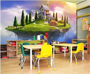 

Custom photo 3d wallpaper Non-woven mural Floating Island Villa background painting 3d wall murals wallpaper for walls 3 d
