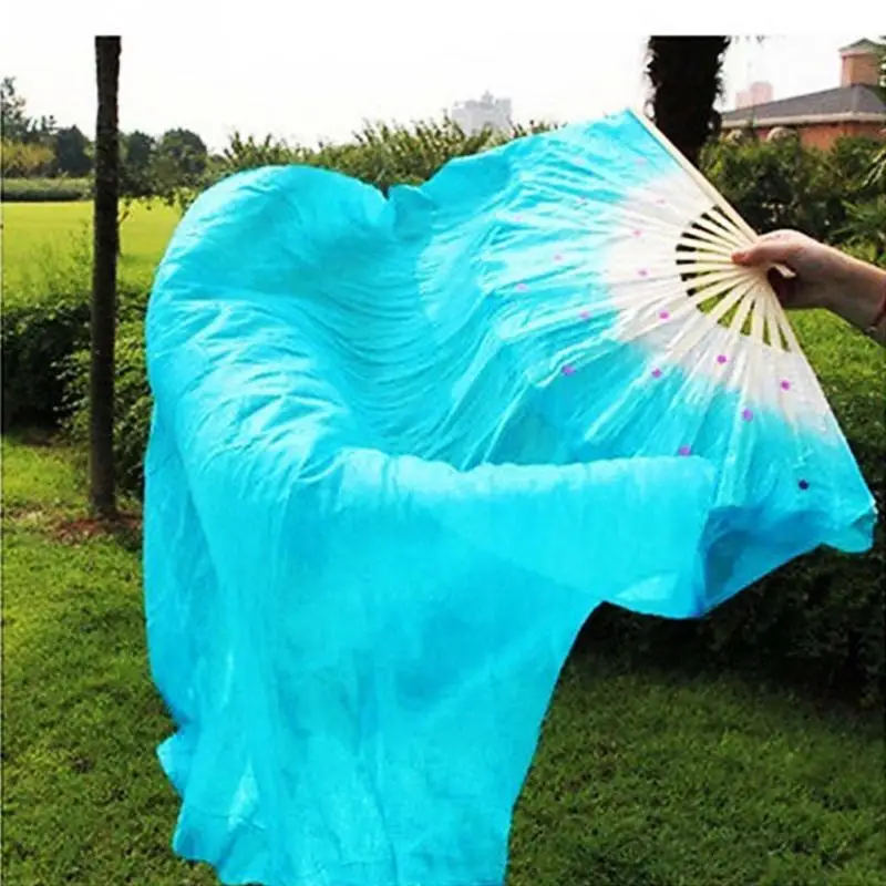 

New High quality Women Dancing Fan Chinese DAMA Square Dance Fans Costume Bamboo Long Fans Veil Fan