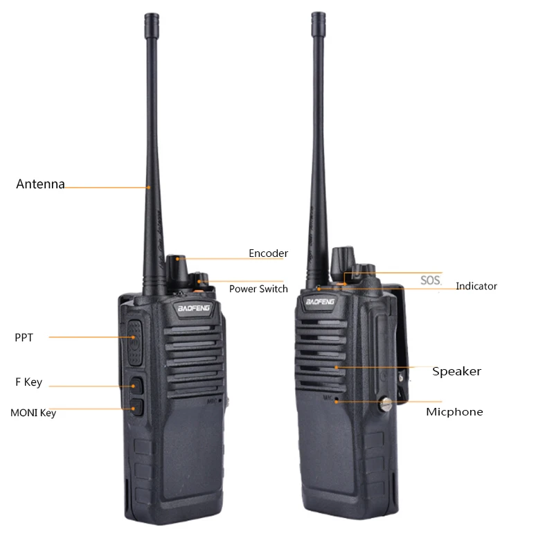 2 шт BaoFeng 9700 влагонепроницаемые Walkie Talkie PTT профессиональный 5 W UHF IP67 CB сканер полиция двухстороннее приемопередатчик ФИО Comunicador