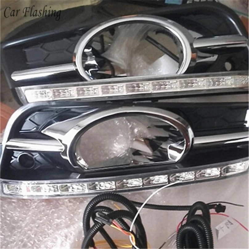 

Car Flashing 2 pcs for chevrolet cruze 2009 2010 2011 2012 2013 2014 LED DRL Driving Daytime Running Light lamp with turn signal