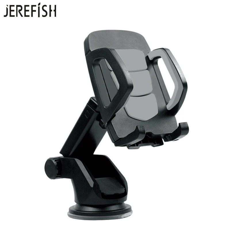 JEREFISH лобовое стекло автомобильный держатель телефона стоять панель Универсальный 360 Поворот регулируемый телефона в салоне автомобиля для iPhone 8 8 Plus X huawei - Цвет: grey