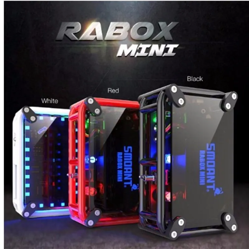 

Original Smoant RABox Mini Mod 120W 3300mAh battery with 7 Colorful LED Adjustable Vape Electronic cigarette FOR atomizer rdta