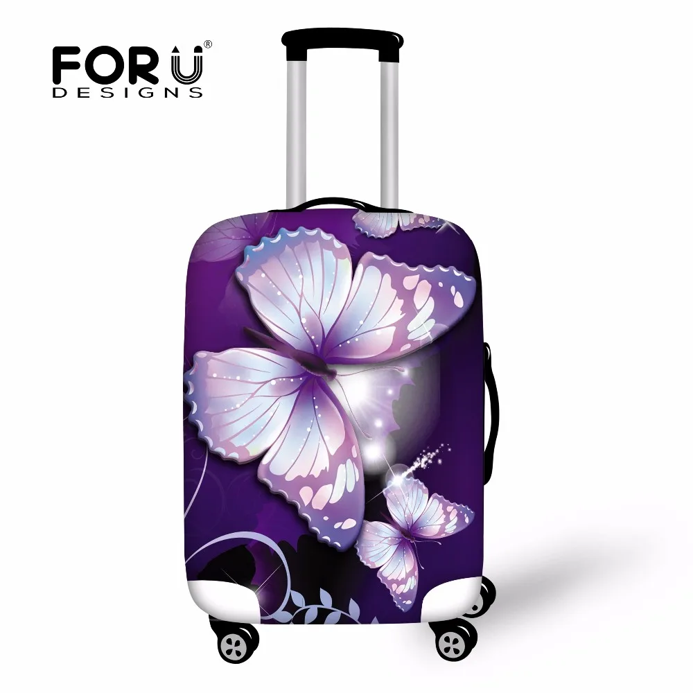 

FORUDESIGNS Fashion Print Luggage Protective Cover to 18-28 Suit Case,Dust Elastic Waterproof Travel Suitcase Covers Accessories