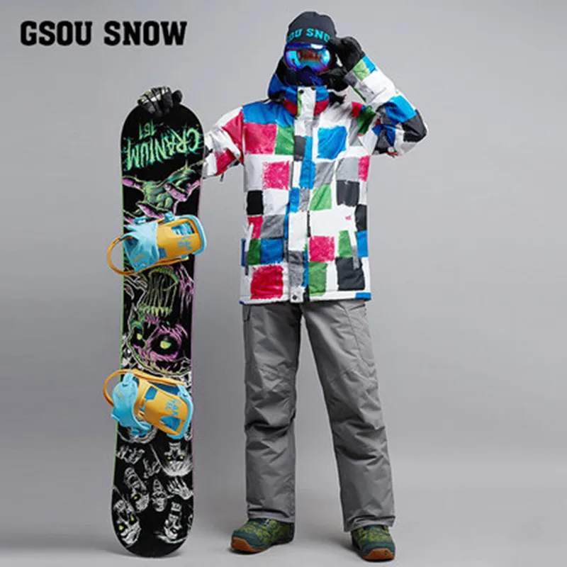 

2019 Men Ski Jacket Pant Snowboard Suit Windproof Waterproof Winter Outdoor Sport Wear Male Skiing Riding Suit Set Super Warm