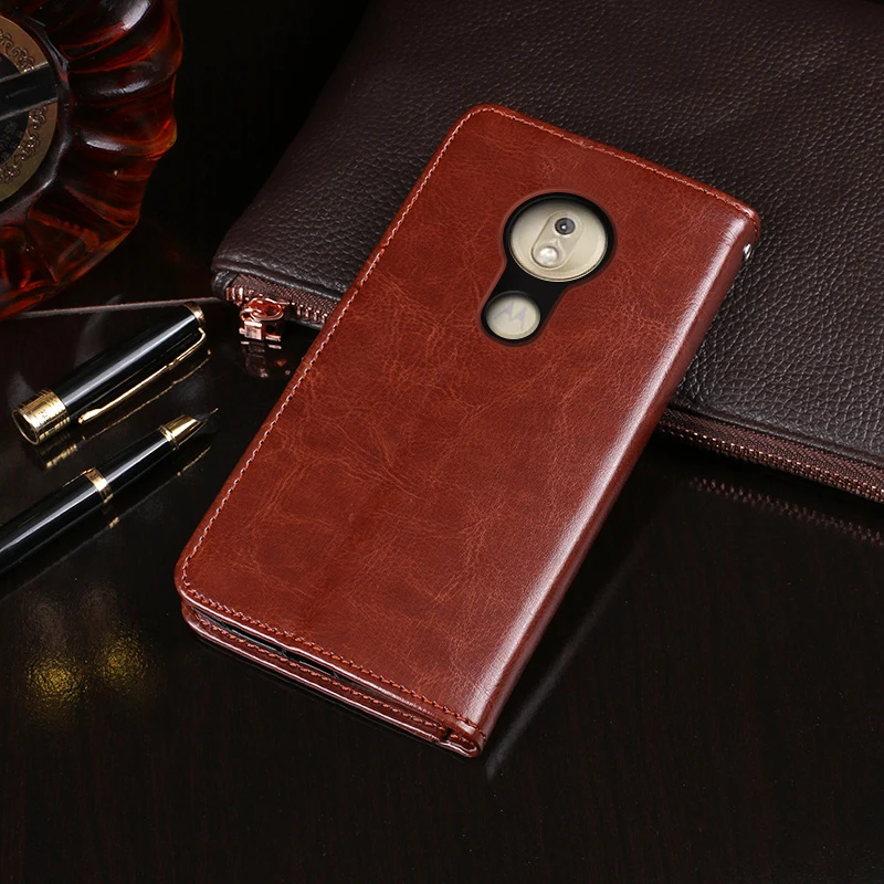 

iTien Flip Leather Protective Cover Phone Case For Motorola Moto G7 Play Power EU Plus TPU Silicone Pouch Shell Wallet Etui Skin