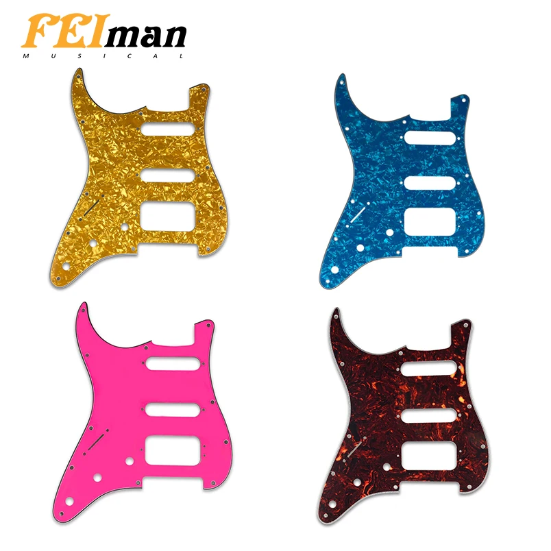 FLEOR 3Ply Black Left Handed Strat Pickguard Guitar Scratch Plate for USA/Mexican Made Strat Guitar Modern Part FLEOR 3Ply Black Left Handed Strat Pickguard Guitar Scratch Plate for USA/Mexican Made Strat Guitar Modern Part