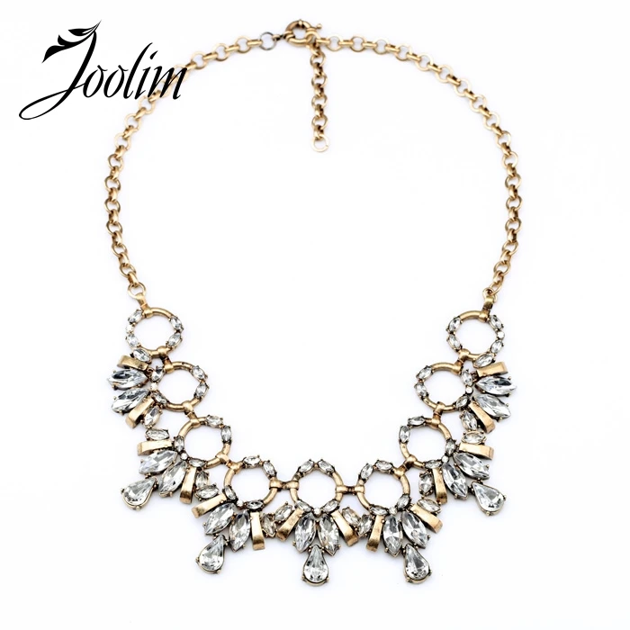 

JOOLIM Vintage Round Crystal Pendant Necklace Statement Necklace JC Necklace Free Shipping