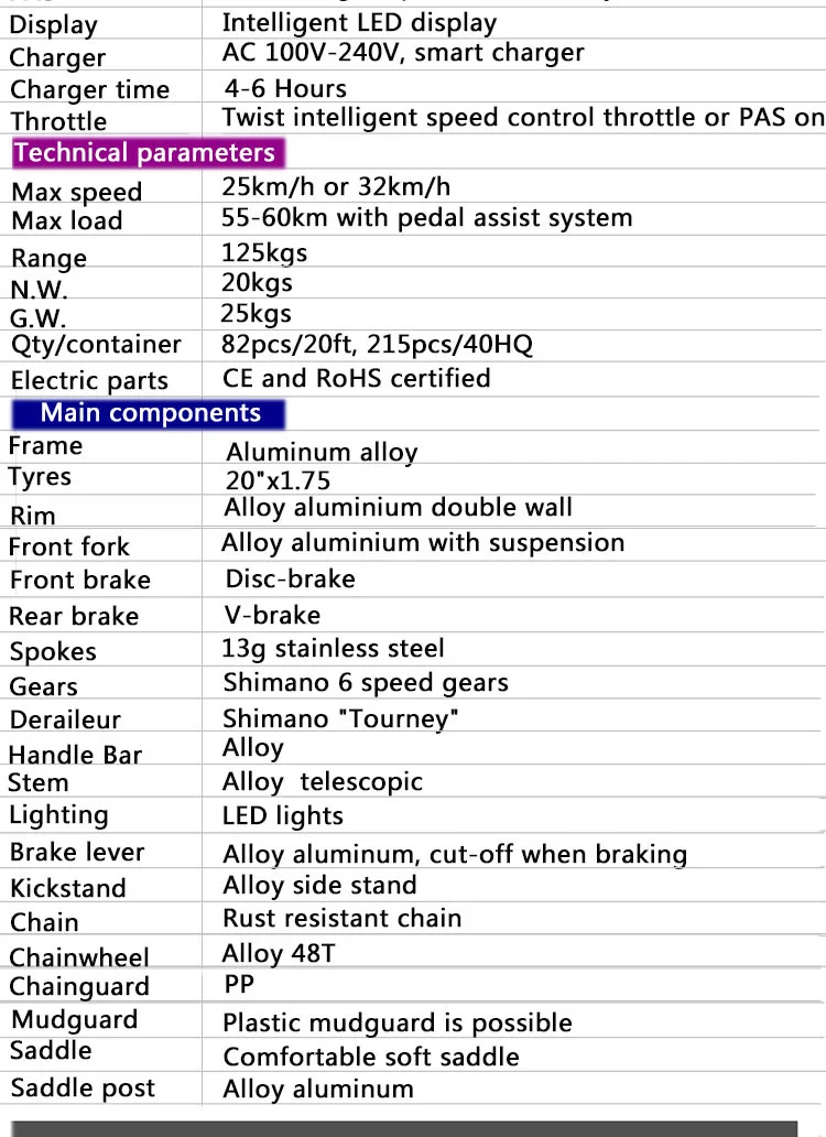 Flash Deal JS New Electric Bike 20" 36V10AH Lithium battery E bike 36V250W Rear Hub Motor Folding Electric bicycle 6 Speed velo electrique 13