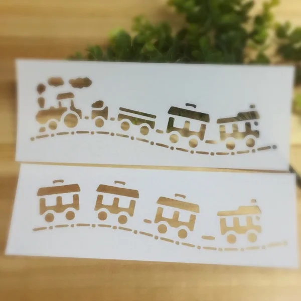 

A4 Size Train Scrapbooking tool card DIY album masking spray painted template drawing stencils laser cut 8071238