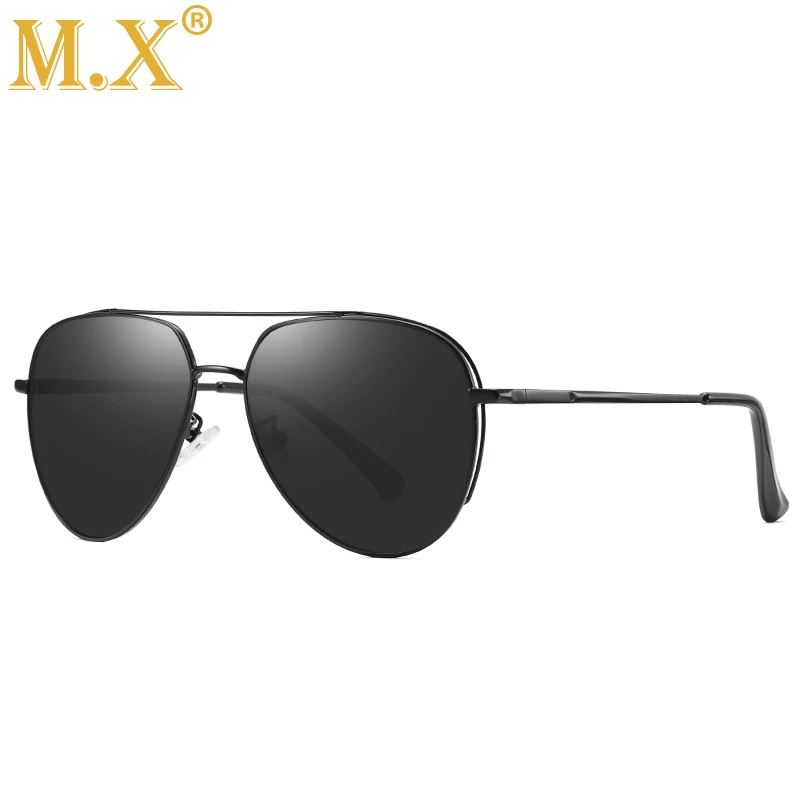 MX фирменный дизайн классические Поляризованные солнцезащитные очки для мужчин и женщин для вождения авиационные солнцезащитные очки мужские очки UV400 Gafas De Sol W201930 - Цвет линз: Черный