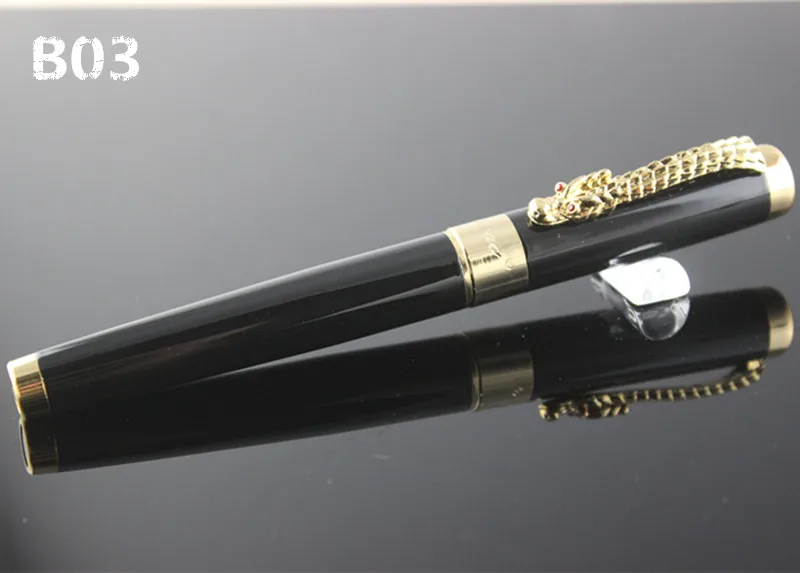Роскошные подарочные ручки Jinhao 1200, высокое качество, Ручка-роллер с драконом, чехол, металлические шариковые ручки для рождественского подарка