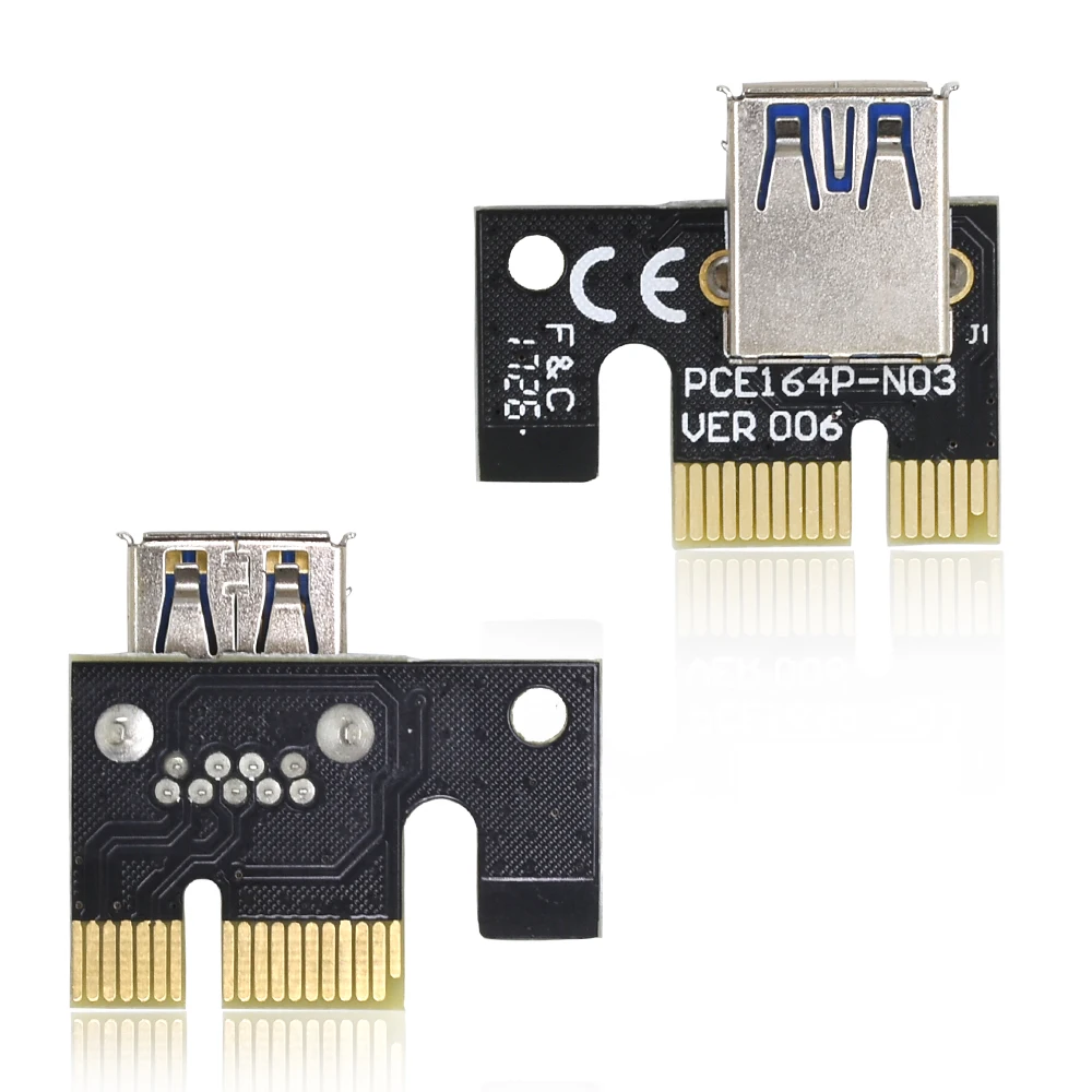 TISHRIC 10 шт. новейший PCI PCIE E Express 009 S Molex 6pin + 4 pin адаптер питания SATA к USB 3 0 кабель 1x 16X Riser