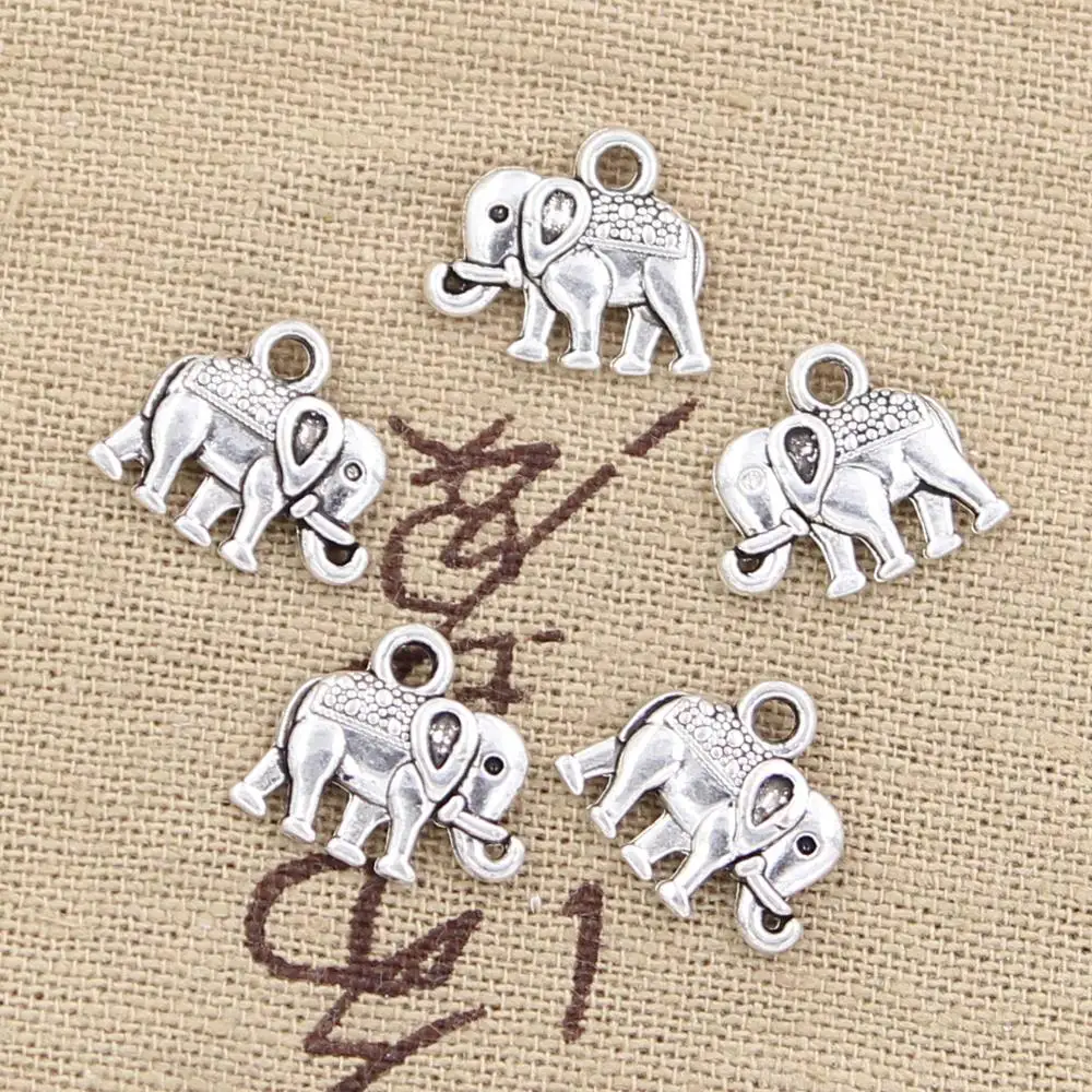 30 шт. подвески в виде слона 13 х12 мм|double sided charms|charms jewelry makingmaking pendant |