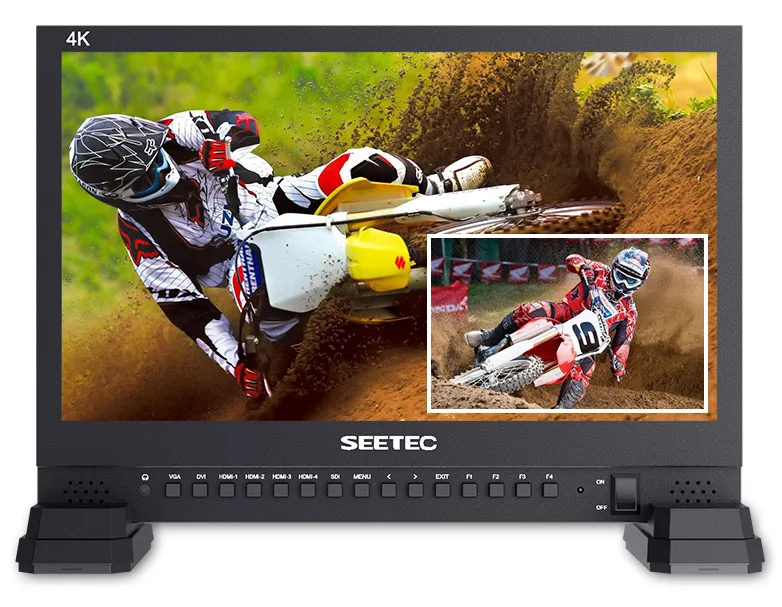 SEETEC 4K156-9HSD 15,6 дюймов ips 3g SDI вещательный монитор UHD 3840x2160 4K видео монитор lcd 4x4K HDMI Quad Разделенный экран VGA DVI