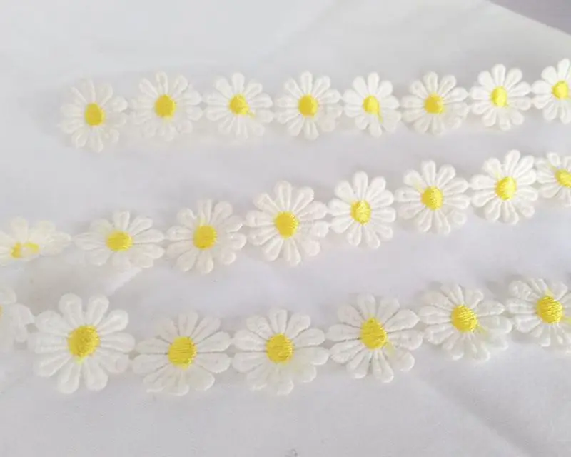 

20pcs/lot Sunflowers sew on patches iron patches for clothing applique clothes embroidery Lace Fabric patch Sewing Supplies