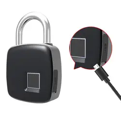 Smart Lock отпечатков пальцев замок безопасности зарядка через usb Перезаряжаемые Водонепроницаемый домашняя фабрика Office переносной дверные