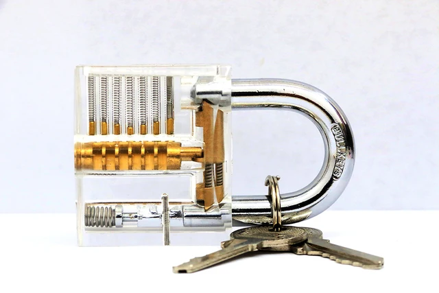 24pcs Locksmith Tools with Leather Bag and 2pcs Transparent Locks for Training