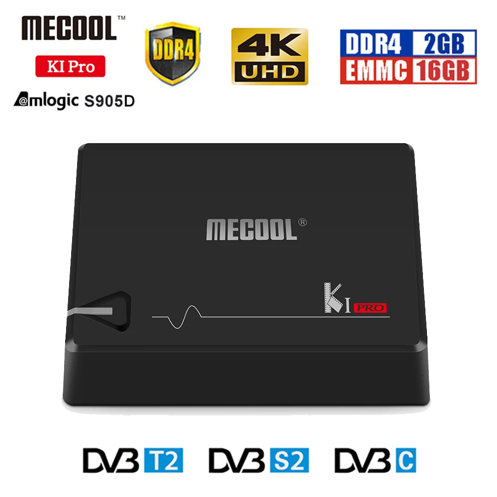 

MECOOL KI PRO Amlogic S905D Android 7.1 Hybrid TV Box DVB-T2/DVB-S2/DVB-C Quad Core 64 bit 2G 16G K1 PRO 5G WIFI Set Top Box