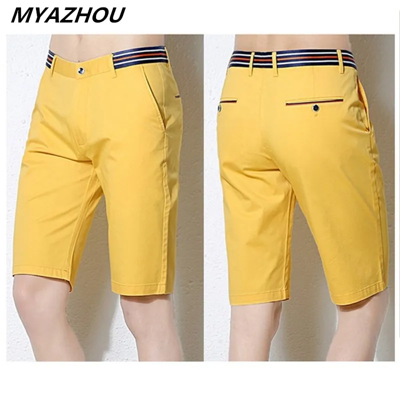 Аутентичные летние мужские шорты из хлопка тонкие деловые повседневные мужские пять очков шорты модные дикие Брендовые мужские шорты новые 28-36