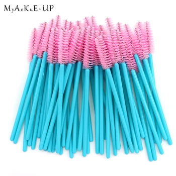 

Nice Pink Brushes 200pcs/lot Nylon Mascara Wands Applicator Disposable Eyelashes Brush Eyelash Extension Makeup Comb