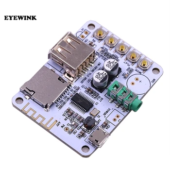 

10pcs Bluetooth Audio Receiver board with USB TF card Slot decoding playback preamp output A7-004 5V 2.1 Wireless Stereo Music