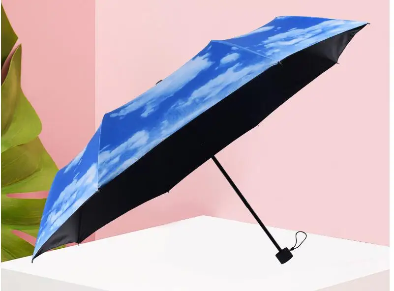 Women man Umbrella Nice Folding Parasol Sky Blue Umbrella UB15865970in